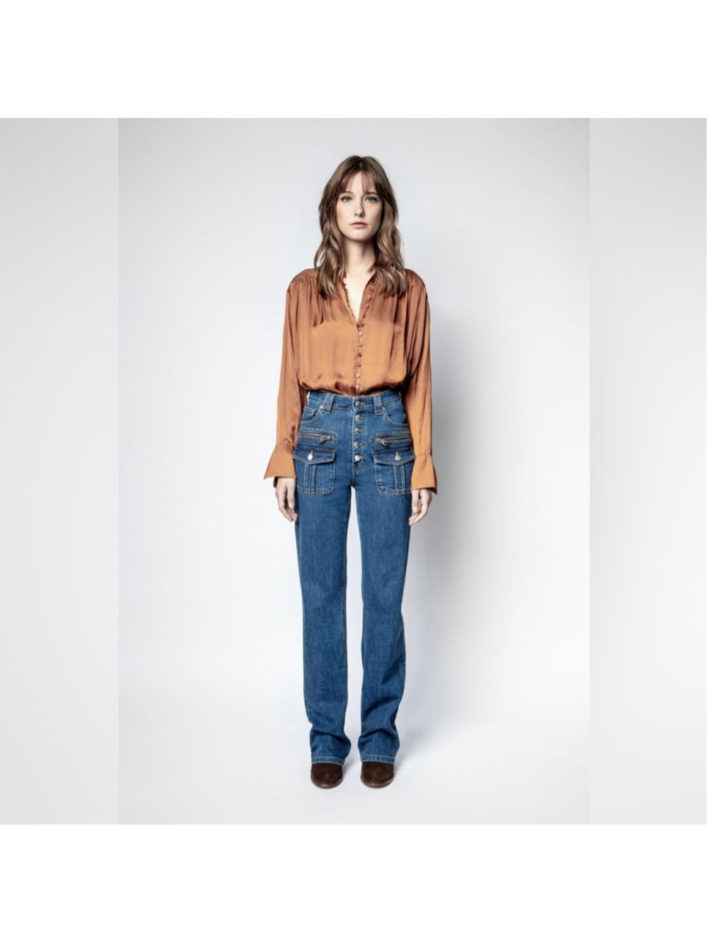 Zadig & Voltaire jeans eyes vintage 70's inspired high straight waist sz 26